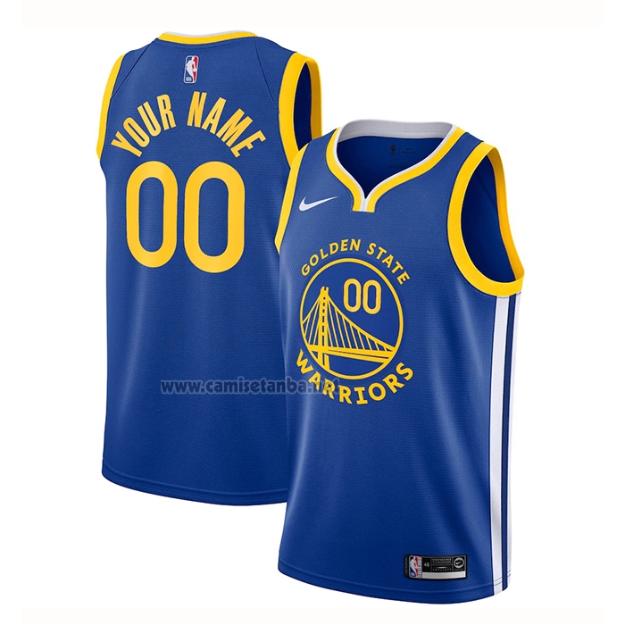 Camiseta Golden State Warriors Personalizada Icon 2020-21 Azul
